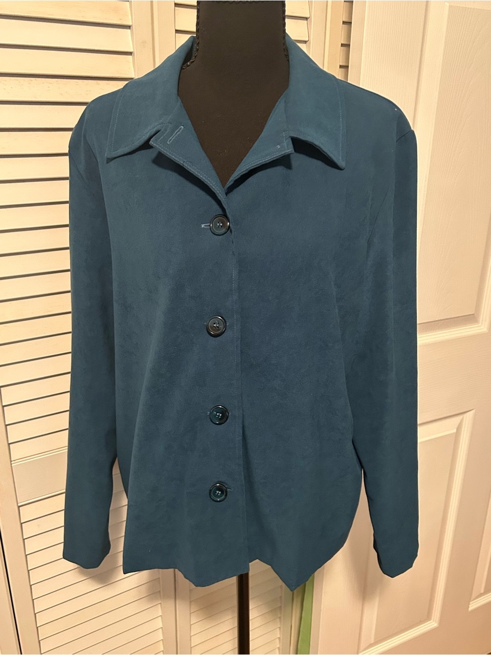 Briggs New York Teal Button-Front Women’s Jacket